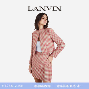 LANVIN浪凡 女士春法式 优雅气质小香风粗花呢短外套 6期免息