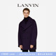 男士 LANVIN浪凡 秋冬双排扣绵羊毛纯色气质大衣外套 新年奢礼