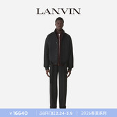 简约经典 2026春季 老钱风绵羊毛立领夹克休闲外套 男士 LANVIN浪凡