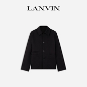 老钱风纯色简约商务春秋外套休闲夹克上衣 经典 LANVIN浪凡 男士