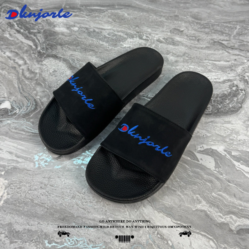 高级感黑色一字拖 男女外穿防滑凉拖 夏季潮流百搭休闲拖鞋