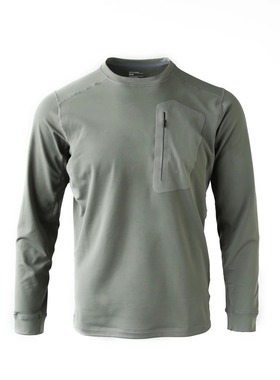 飞禽鸟家平替 暖绒 秋冬男士速干圆领休闲长袖抓绒衣T恤男