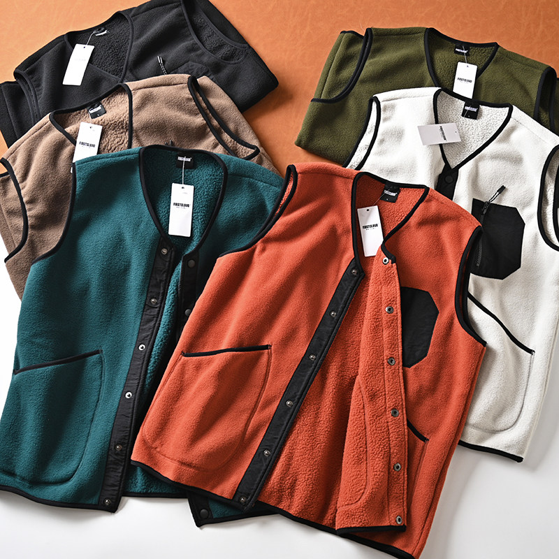 蓄热保暖 摇粒绒羊羔绒防风男士休闲百搭马甲 日系简约背心打底秋,男装,常规马甲,淘宝优惠券,粉丝福利购,淘宝优惠卷
