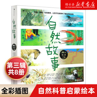 尊重动物 自然故事 自然科普绘本 儿童自然科普启蒙绘本亲子共读故事绘本科普作家与获奖插画家共同创作 真实生活 3辑共8册