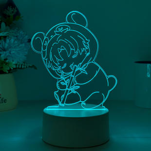 光与夜之恋周边夏鸣星小夜灯摆件立牌手办玩偶公仔吧唧生日礼物