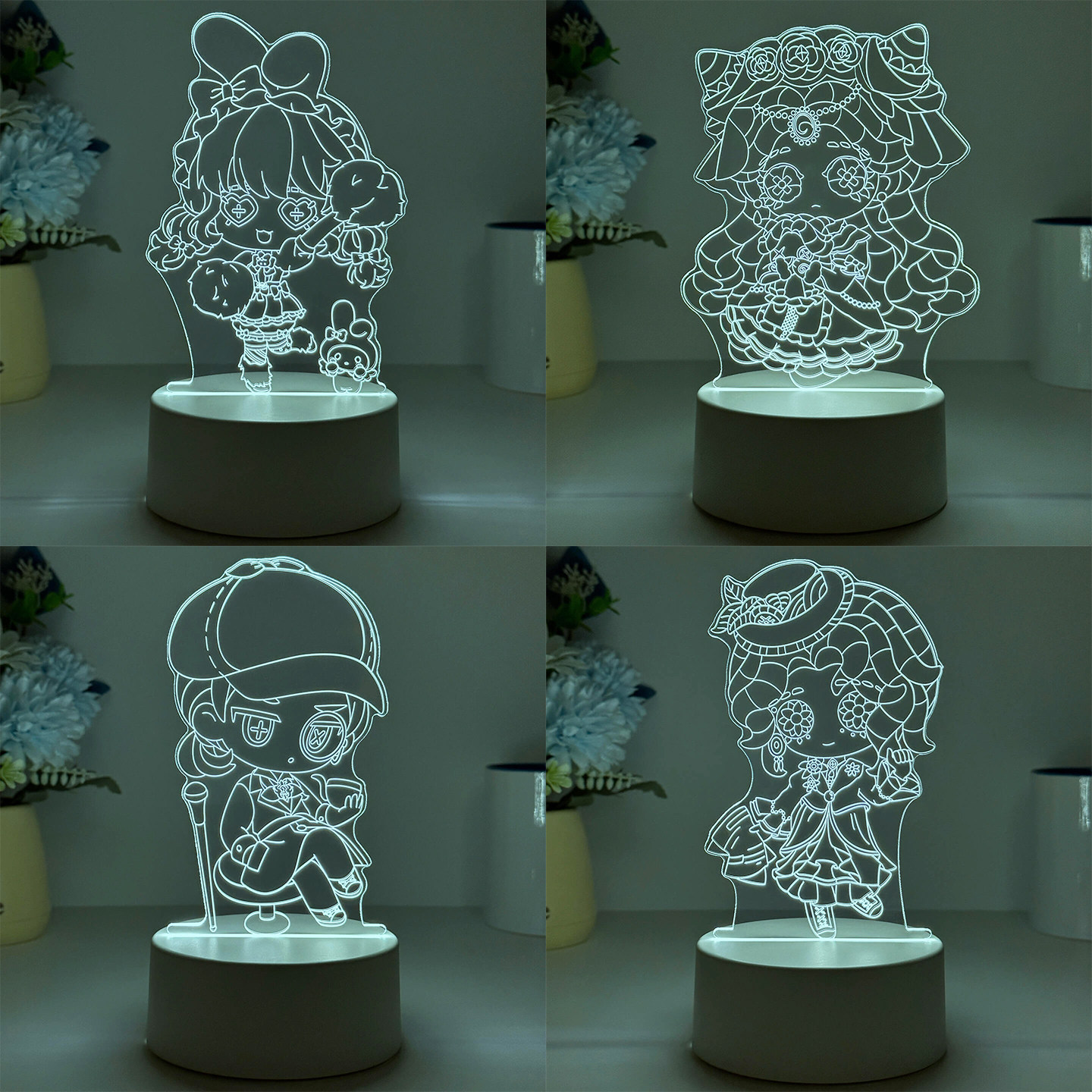 第五人格周边小夜灯小女孩记者拉拉队员手办玩偶桌面摆件生日礼物图片