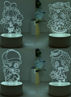 第五人格周边小夜灯小女孩记者拉拉队员手办玩偶桌面摆件生日礼物
