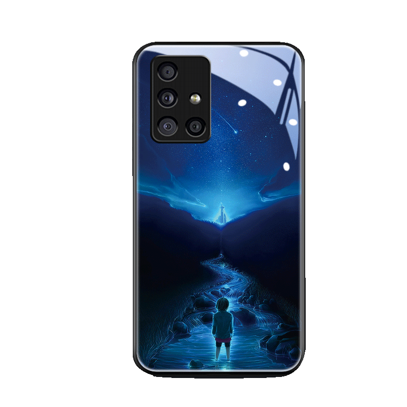 ins风星空适用三星a71手机壳钢化玻璃Galaxy A51新款note10/8/9/20防摔+至尊版男女5g全包plus高级潮牌硅胶套
