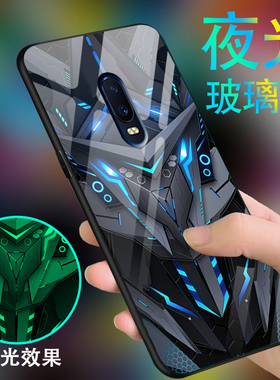黑色战士适用于oppor17手机壳男r15新款r17pro炫酷r15x夜光玻璃R11s全包r11plus梦境版防摔潮r9splus硅胶薄套