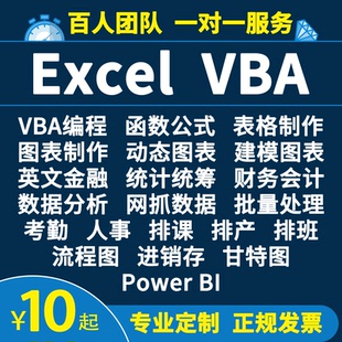 英文excel问题解决数据处理分析图表做表格代制作vba宏代工进销存
