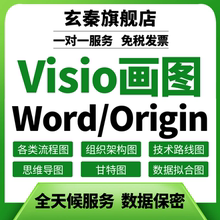visio画图流程图制作组织架构图excel图表代做曲线折线图散点饼图