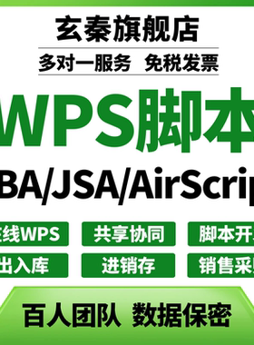 代做wps共享在线多维表格AirScript脚本JSA编程VBA宏进销存出入库