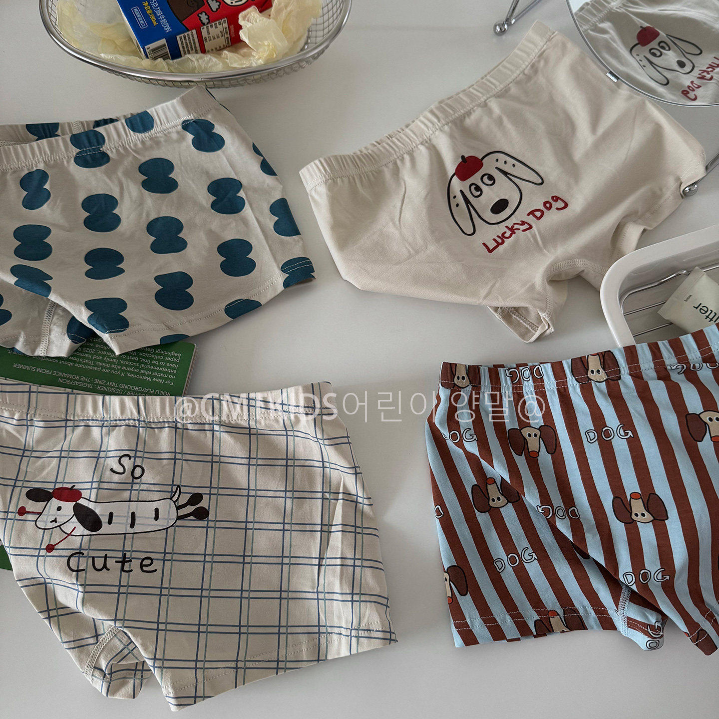 4条装男童A类纯棉可爱内裤儿童不夹PP平角内裤宝宝四角内裤