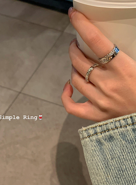 合金戒指 博主标配百搭戒指小众设计高级开口可调节个性时尚指环