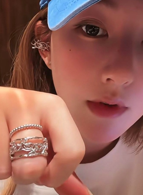 赵露思同款镂空戒指时尚精致小众设计感指环高级轻奢气质食指戒