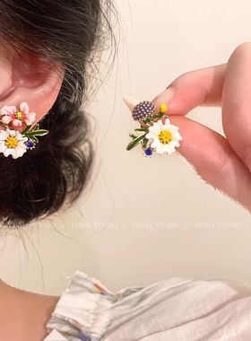 轻奢甜妹气质高级感耳饰