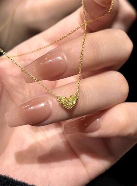 简约显贵轻奢小众锁骨链吊坠