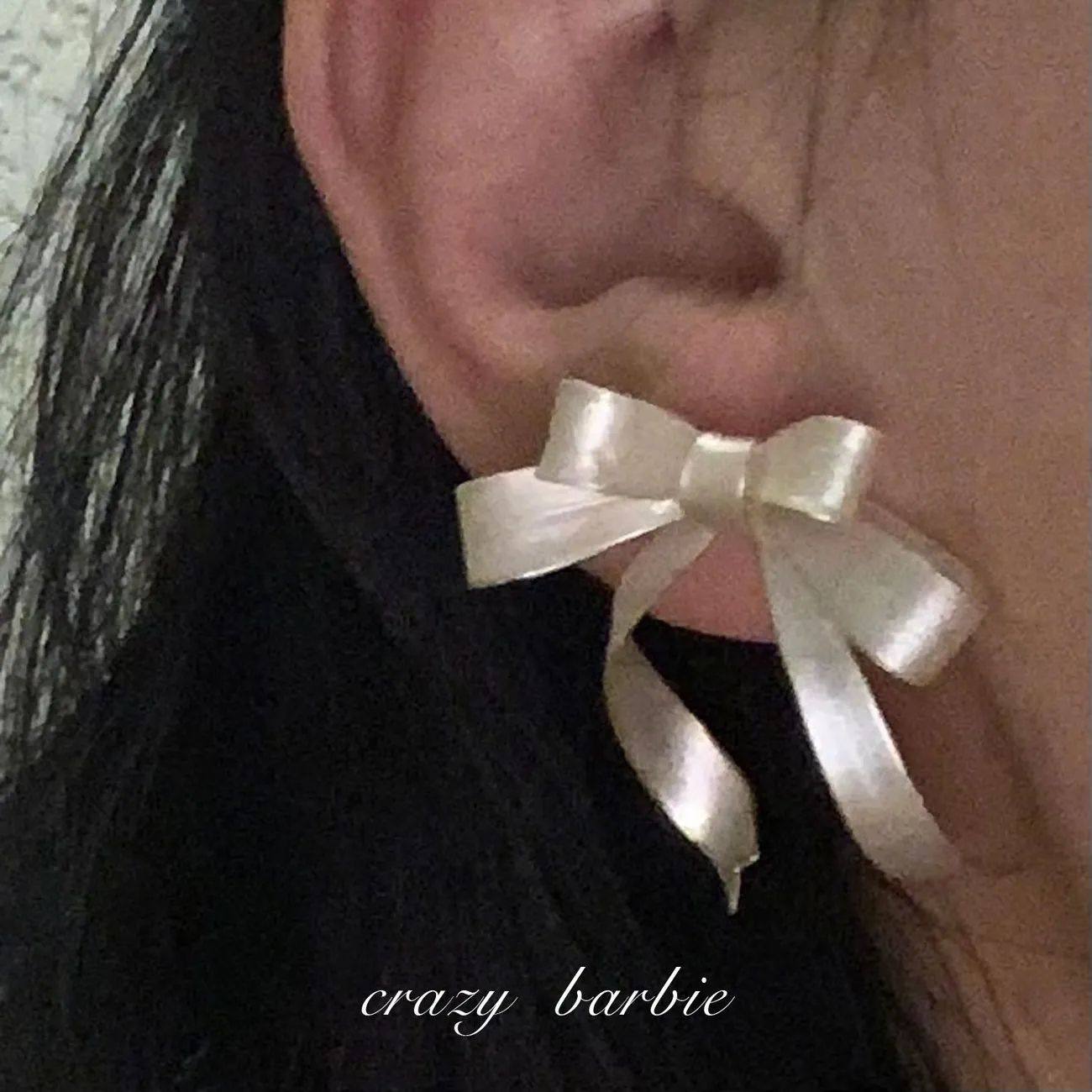 千金感!香槟色蝴蝶结耳环女白色丝带造型耳钉温柔气质小众耳坠女,饰品/流行首饰/时尚饰品新,耳钉,淘宝优惠券,粉丝福利购,淘宝优惠卷