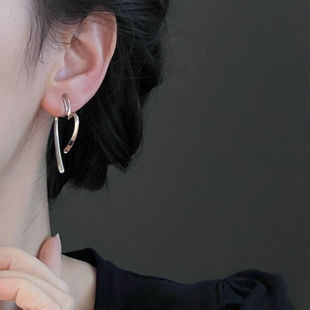 爱心蚊香盘无耳洞耳夹女耳环方圆脸耳饰冷淡风心形耳环