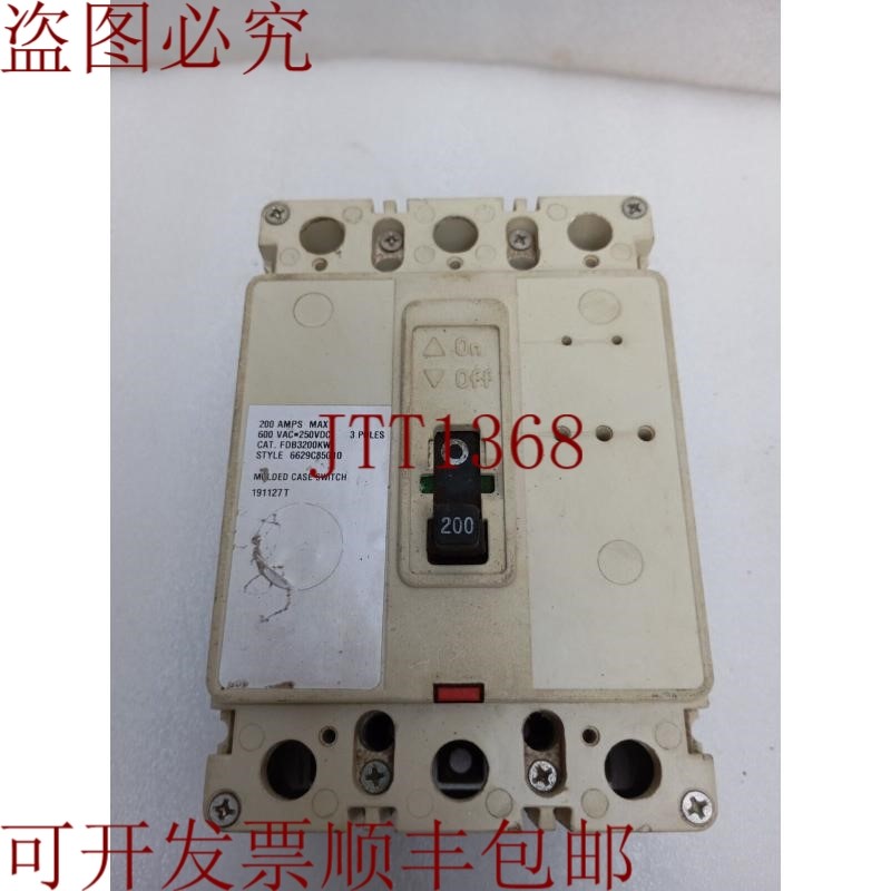 原装供应奇顿 FDB3200KW 200AMP 600V 塑壳开关