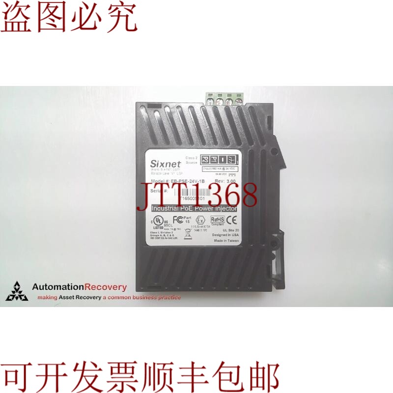 原装供应SIXNET EB-PSE-24V-1B,电源输入器,使用信号对 POE 295