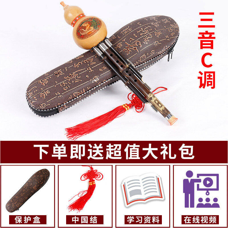 2023Minsine名森葫芦丝降b调乐器初学者学生成人双音演奏带盒降B/使用感如何?
