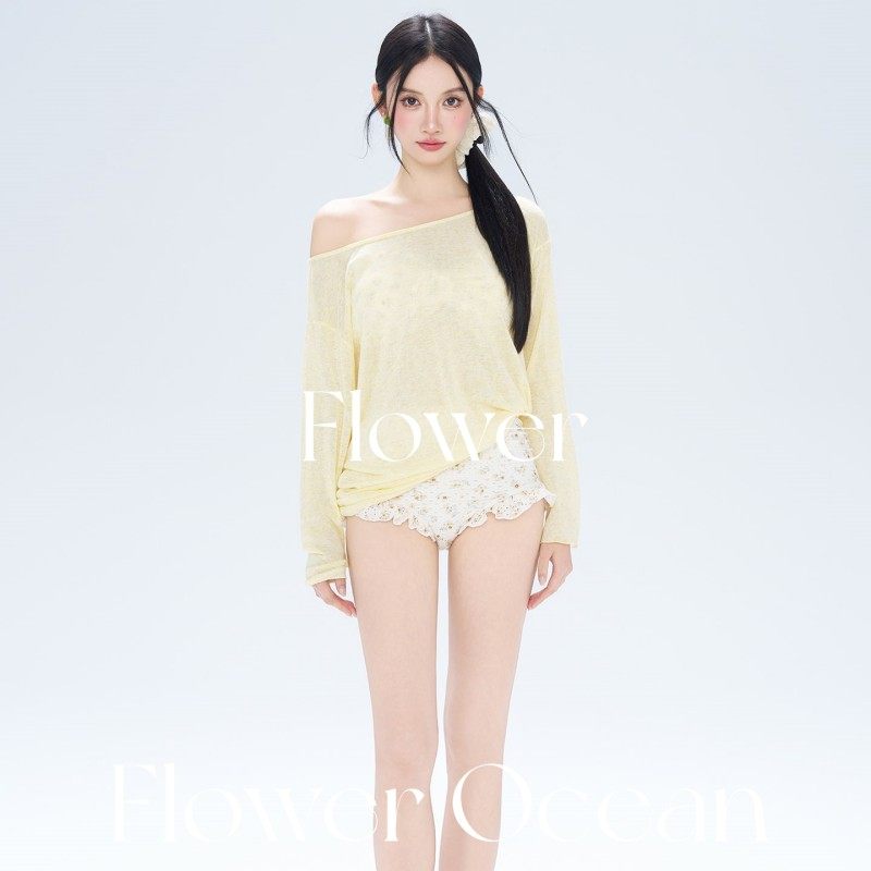 【花房少女】甜美纯欲风显瘦分体三件套温泉海边度假泳衣