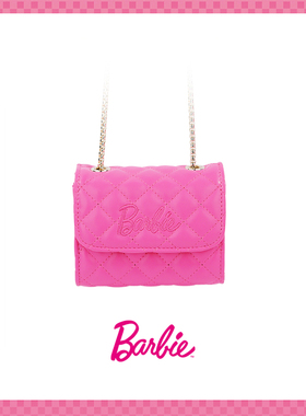 Barbie芭比官方正品包包女小方包斜挎包单肩包链条包轻奢包包礼物