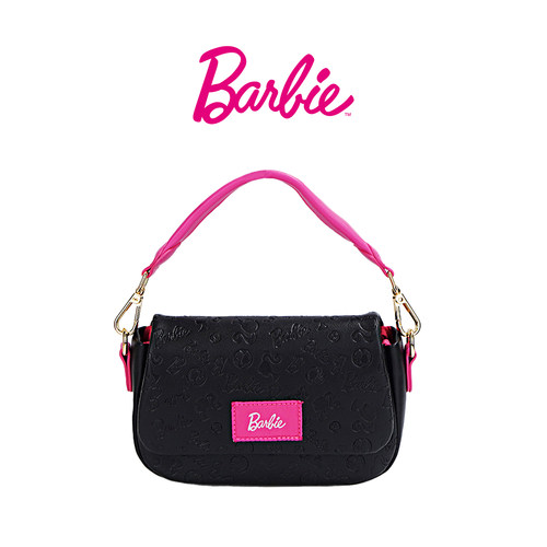 Barbie芭比正品皮质女轻便斜挎包