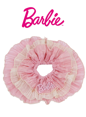 Barbie芭比官方正品发圈发饰女高级新款蕾丝头绳礼物皮筋头饰发绳