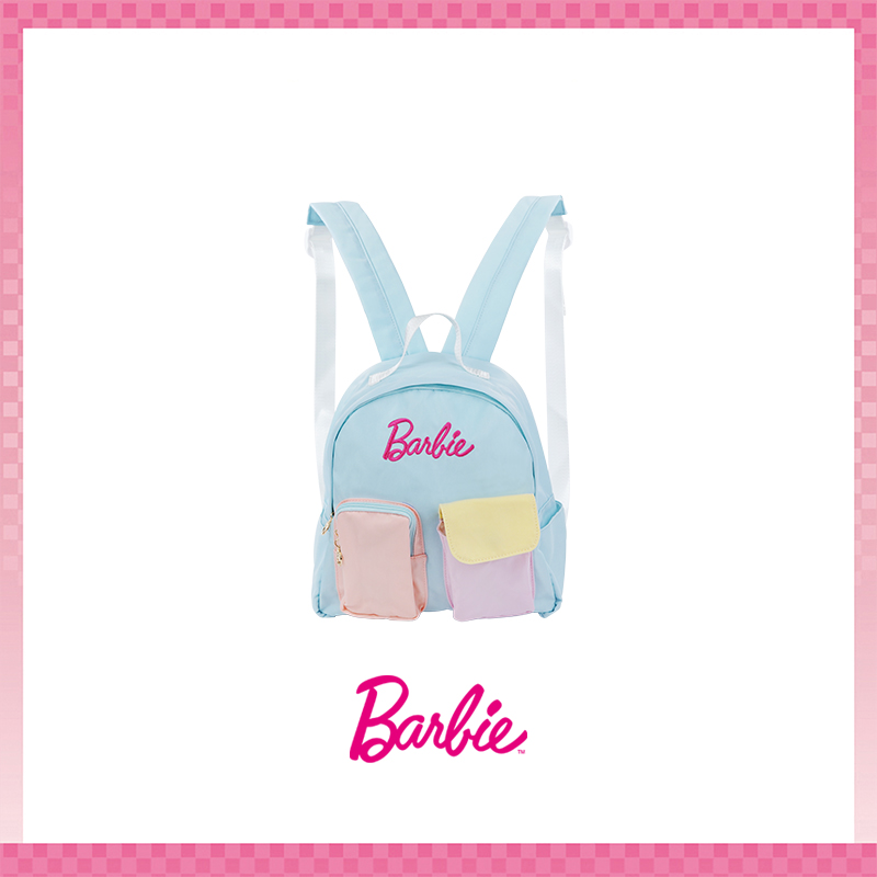 撞色大学生双肩背包电脑包书包