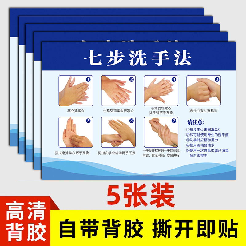 【防水不褪色】食品厂七步洗手法