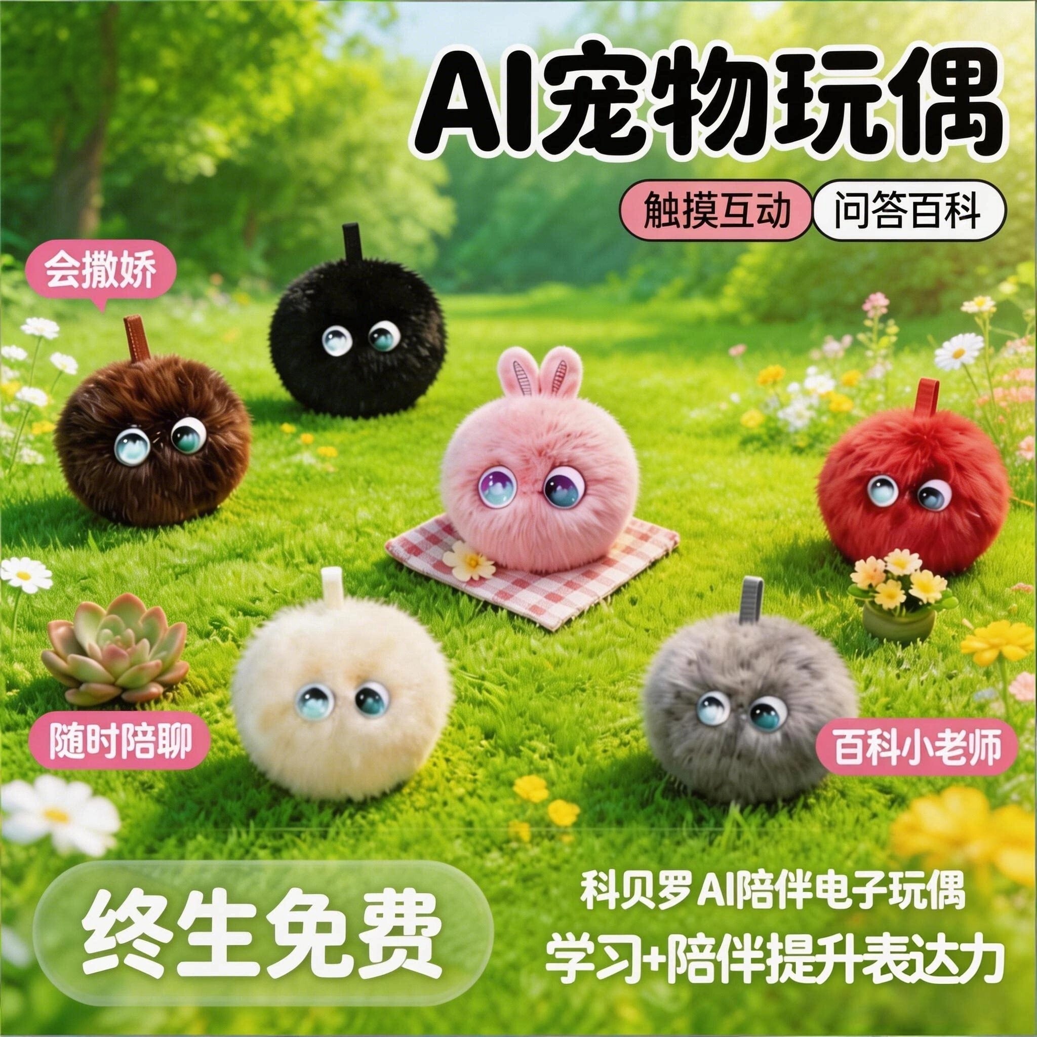 六一儿童节礼物ai智能豆包机器人学习语音毛绒玩具电子宠物生日女