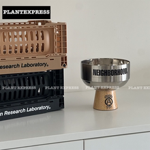 潮牌NBHD不锈钢实木底座托盘客厅玄关小物件钥匙盘收纳盘储物盘