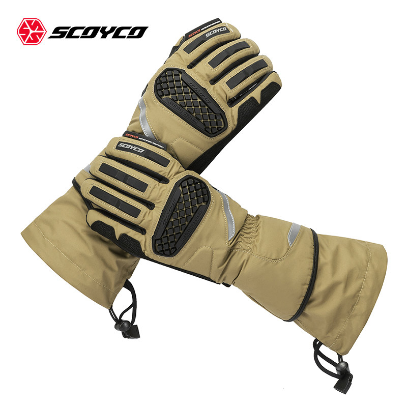 摩托范丨赛羽摩托车骑行手套摩旅防摔秋冬加厚MC145长款防滑触屏