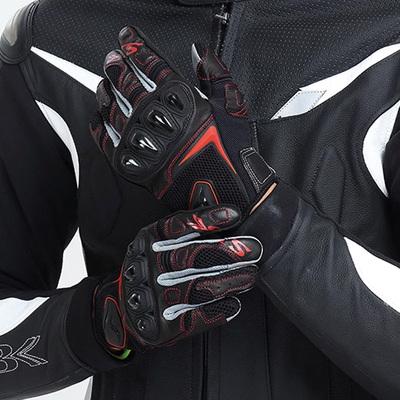 SBK摩托车夏季骑行手套机车赛车骑士手套透气防摔触屏短款SR-5