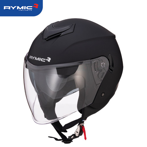 rymic摩托车头盔半盔双镜片四季
