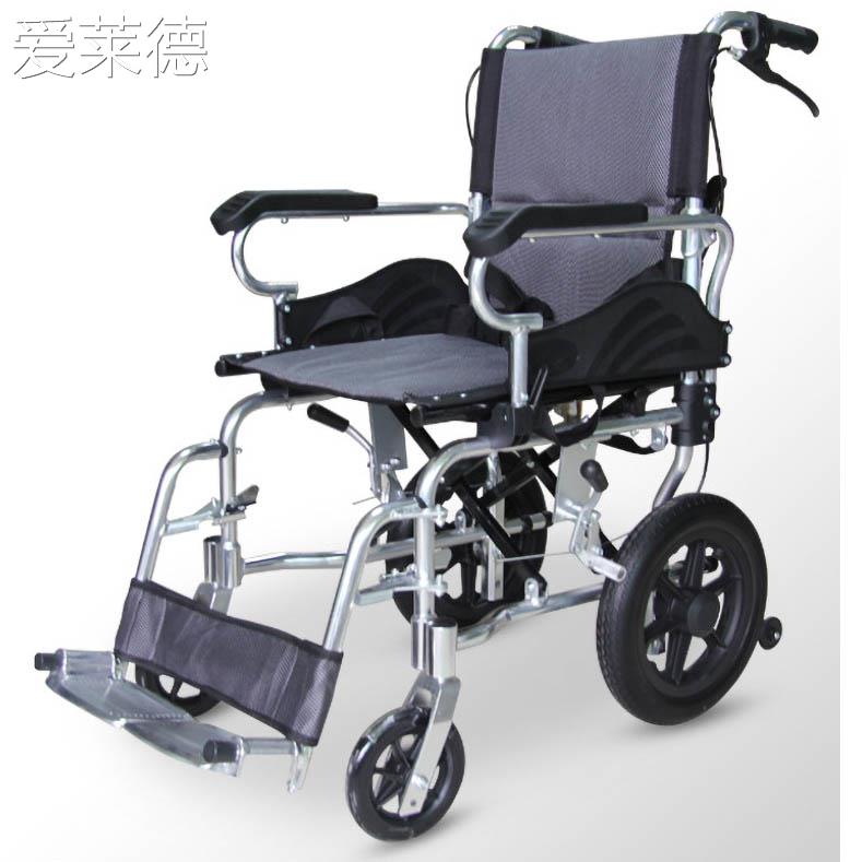 爱莱德铝合金旅游手推车可推坐老年运动超轻便携式折叠老人旅行轮