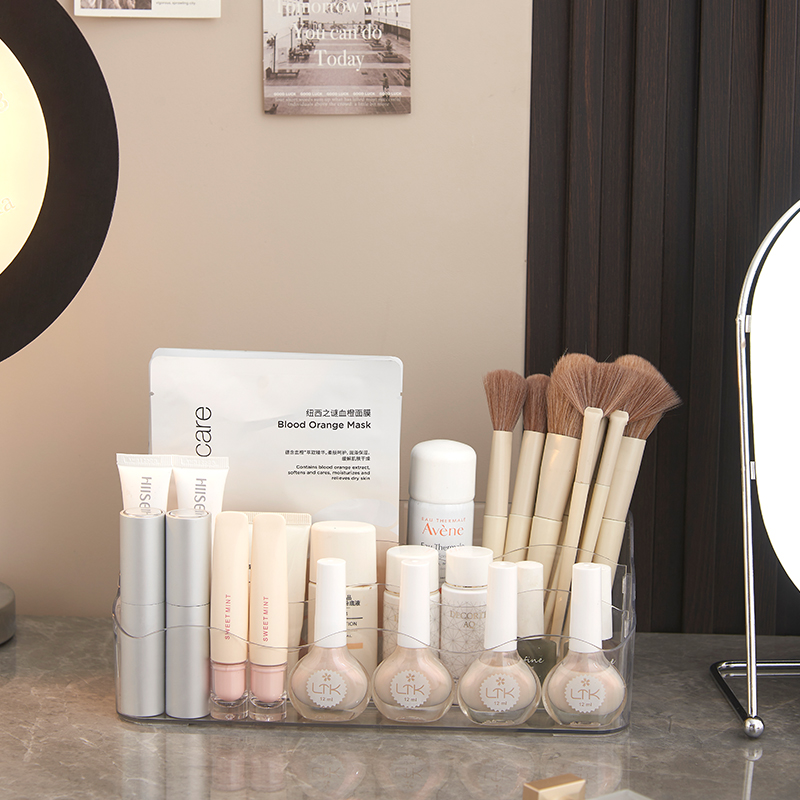 轻奢桌面化妆品收纳盒文具置物架