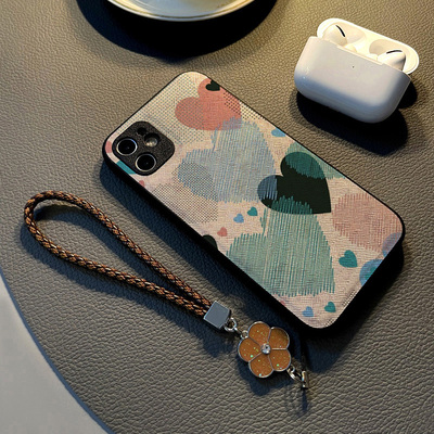 超火爱心涂鸦苹果17promax手机壳