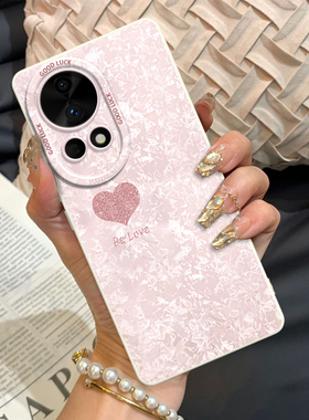 【进口液态硅胶】樱语粉爱心适用华为nova13pro手机壳14新款12女款nova11防摔简约奢华保护套情侣高端时尚