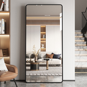 简约全身镜落地镜家用客厅卧室女生全身镜服装 店不变形穿衣大镜子