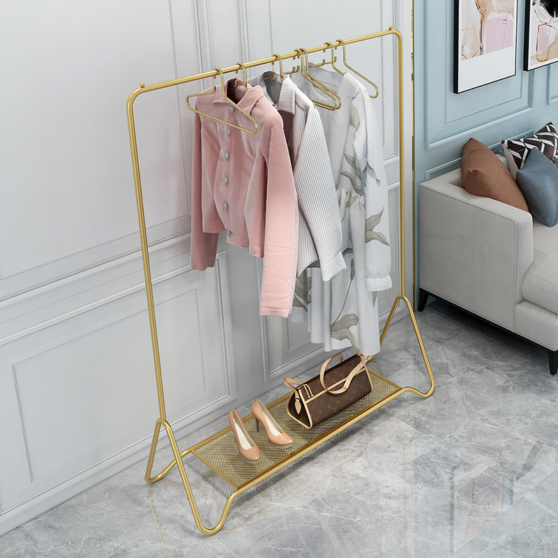 铁艺家用网红轻奢收纳简易衣帽架