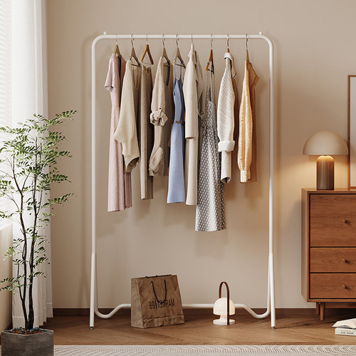 速立普落地式中古风卧室挂衣架