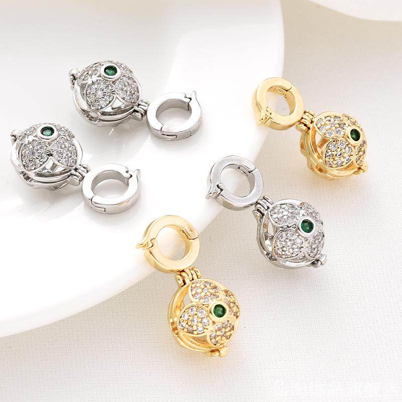 珍珠项链扣DIY项链挂件金色星球