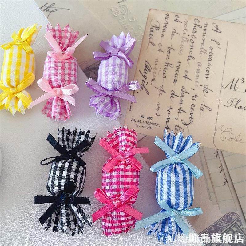 lolita发饰配饰蝴蝶结棉花糖果布艺充棉DIY手工半成品材料配饰