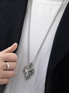 金牛座项链男钛钢牛头变形金刚吊坠男士12星座挂坠韩版配饰品刻字