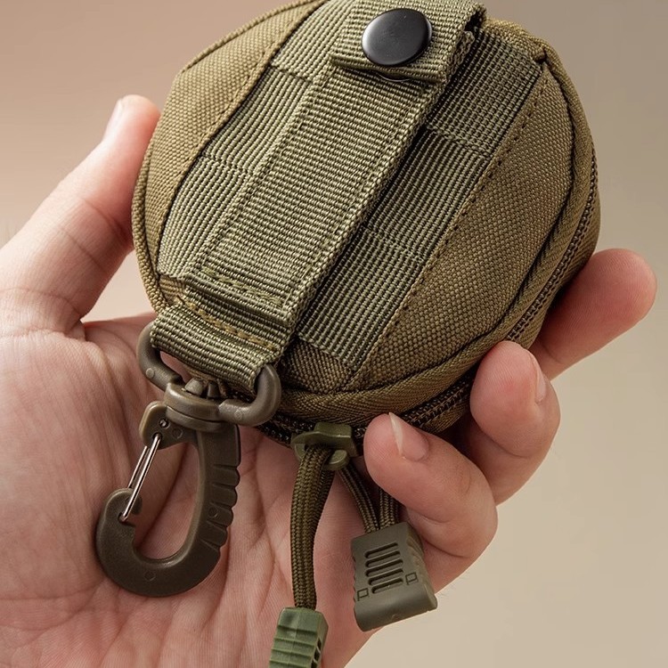 简约纯色腰挂零钱包钥匙包随身收