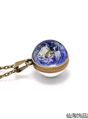 男女生行星项链水星太阳系长款男童地球球星星空街舞手工古宫