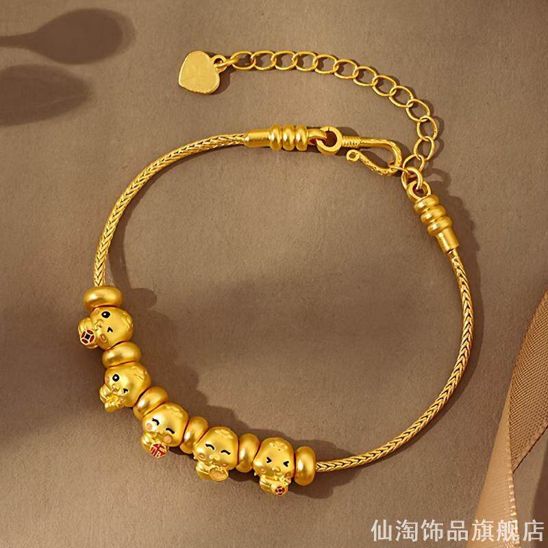 蛇骨链免绑串珠配饰手绳可调节图片